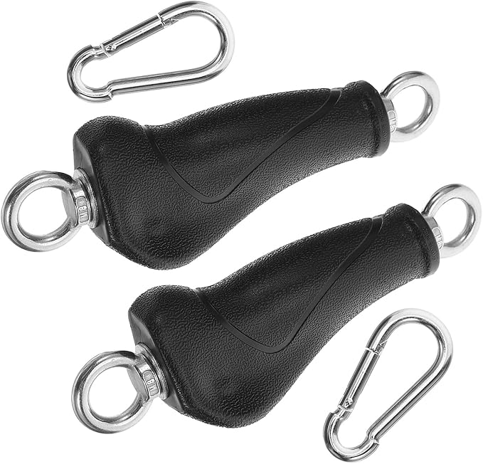 DECHOUS 2pcs Fitness Cable Machine Handles Pull Down Exercise Equipment Grips with Dual Loop Design for Strength Training Gym Accessories