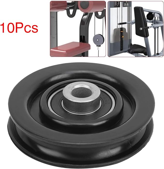 Nylon Iron Fitness Bearing Pulley 10PCS Durable Gym Pulley Wheels for Strength Training Home Gym Attachments Exercise Equipment Accessories