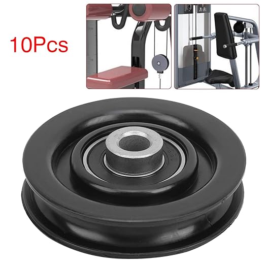 10PCS Fitness Bearing Pulleys – Nylon & Iron Home Gym Attachments for Exercise Strength Training Equipment (75mm)