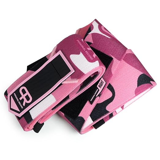 Elbow Wraps for Weightlifting - Heavy Duty Construction, 25% More Elasticity, Reinforced Stitching, Extra Wide Fastener, Easy to Adjust, (Digital Pink)