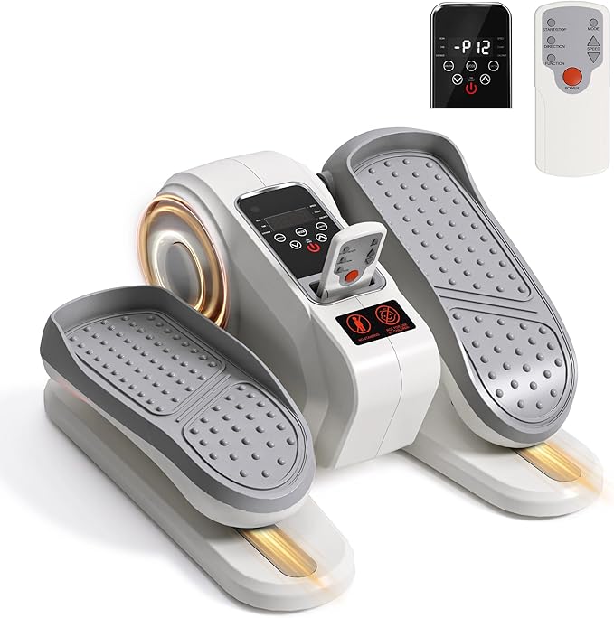 Under Desk Elliptical Machine for Seniors – Compact, Quiet & Portable Mini Leg Pedal Exerciser with Adjustable Speed and LED Display for Home and Office Workouts