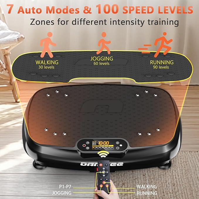 Vibration Plate Exercise Machine for Lymphatic Drainage and Weight Loss - Full Body Workout Equipment for Home Gym