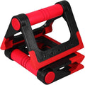 Toyvian Pair of Push-up Bars Red Exercise Rack for Floor Fitness Strength Training Equipment Home Workout Push-up Stands for Men and Women