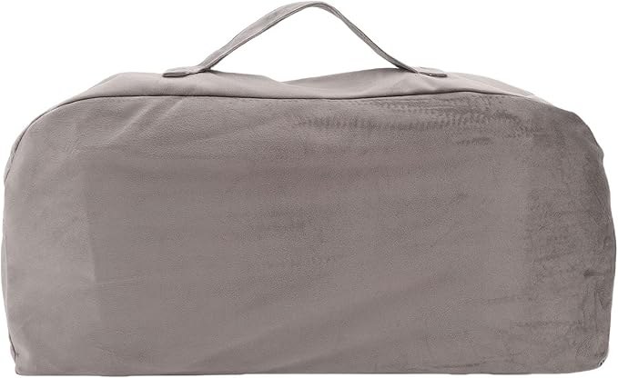 Dioche Wooden Meditation Bench Ergonomic Detachable Meditation Kneeling Stool with Soft Cushion and Carry Bag for Home Yoga and Practice Wood Cotton Material (Gray)