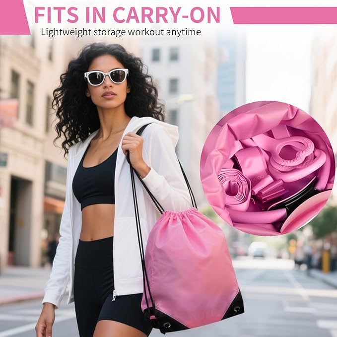 Pilates Kit for Home Workouts for Women-12-Piece Equipment Set with Ring,Yoga Ball,5 Resistance Bands,Figure-8 Band,Arm Stretcher,Grippy Socks,Storage Bag for Toning,Strength & Flexibility