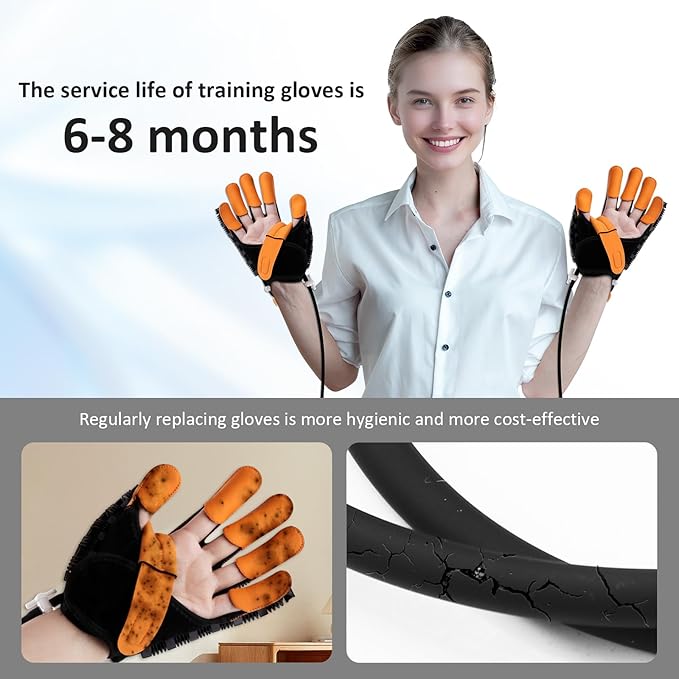 Rehabilitation Robotics Gloves Replacement & Interface Accessories, Stroke Hand Recovery Finger Exerciser Gloves, Not Including Main Device