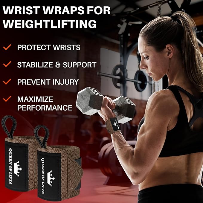 TECEUM Weightlifting 18" & 12" Wrist Wraps with Thumb Loop – Heavy Duty Wrist Workout Braces for Men and Women – Ideal for Powerlifting, Strength Training, Bodybuilding