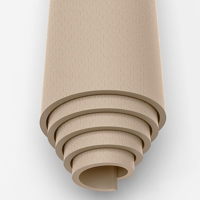 10 mm Yoga Mat 72"x26" TPE Non-Slip Exercise Mat 0.4" Thick, Easy-to-Carry Fitness Mat for Yoga, Pilates & Workout, Professional Mat, Made with Recyclable Material, Durable, Easy to Clean