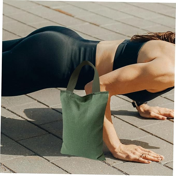 KESYOO 2Kg Weighted Sandbag for Yoga and Fitness Adjustable Canvas Bag with Handle Versatile Training Sandbag for Dance Pilates and Weightlifting Empty Design for Custom Weight
