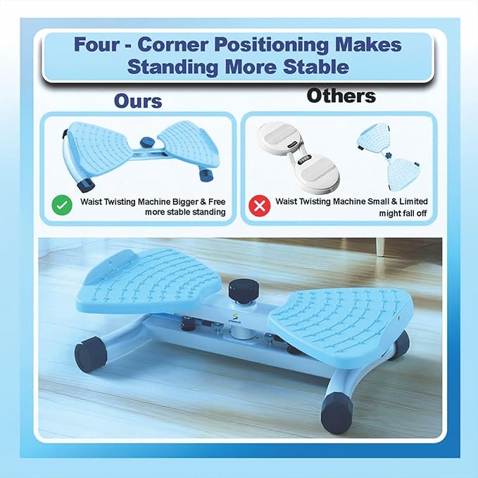 Waist Twister Machine – AB Twist Board Core & Waist Trainer with 360° Twist Disc – Abs Workout Balance Board & Full Body Toning Kit for Men & Women, Noiseless Ab Exercise