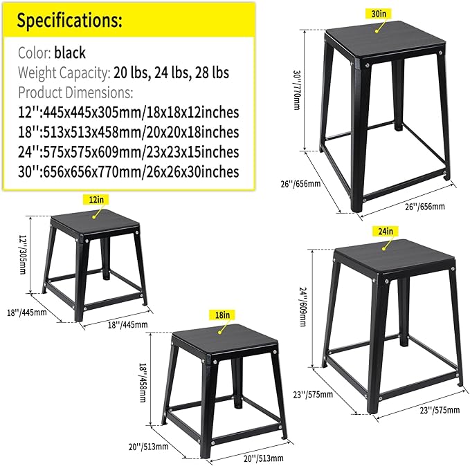 Plyometric Boxes for Jumping