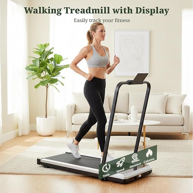 Walking Pad Treadmill, 3 in 1 Portable Under Desk Treadmills for Home Small Space, Quiet Compact Folding Treadmill with Remote Control, 320 LBS Capacity