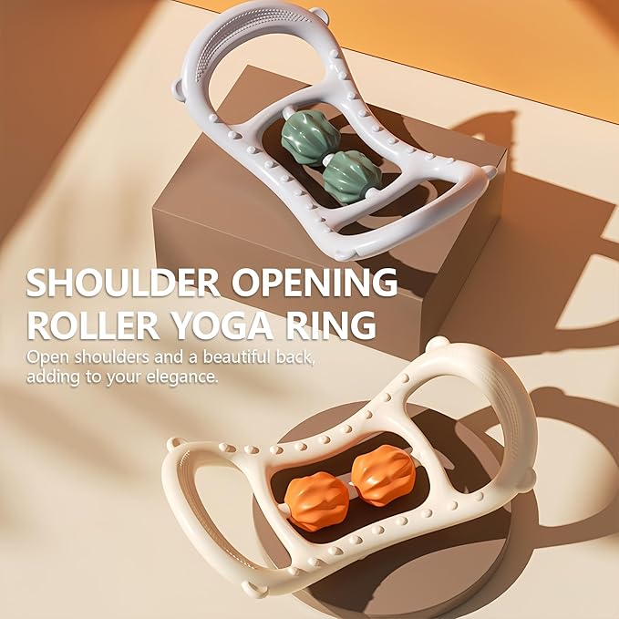 2pcs Pilates Ring - Anti Cellulite Massage Tool & Lymphatic Massager for Shoulders, Back and Legs, Roller Massager for Pilates Enthusiasts