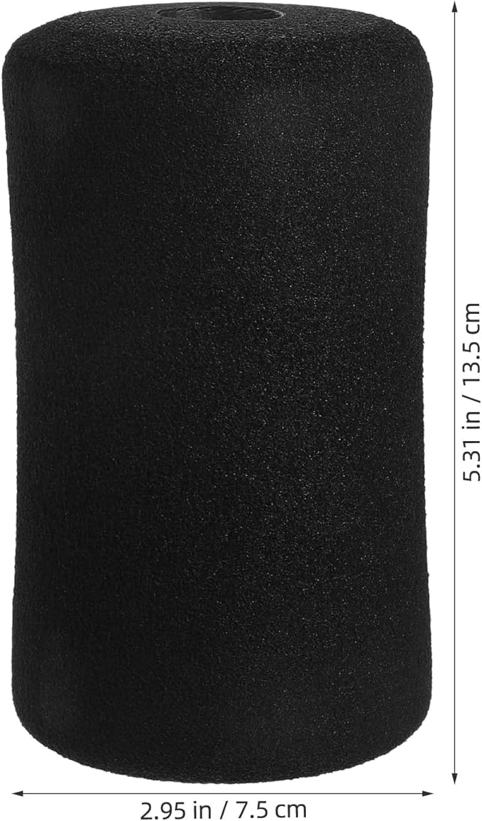 POPETPOP 4 Pcs Foot Foam Pads Rollers Replacement: Foam Foot Pad Rollers Tube Cover, Gym Replacement for Weight Bench, Leg Extension, Exercise Machine (Black)