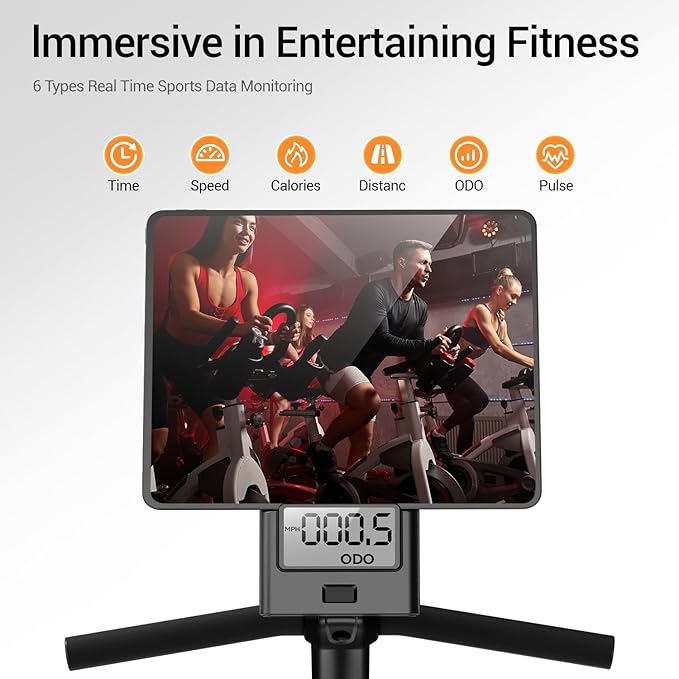 UMAY Recumbent Exercise Bike, Magnetic Staionary Bikes for Home with 16-level Resistance & Adjustable Seat, Staionary Bike for Seniors Adults, 350 LBS & LCD Monitor