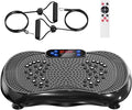 Vibration Plate Exercise Machine, Lymphatic Drainage Machine for Weight Loss, 100-Speed Platform with Remote & Bands, Quiet Full Body Vibrating Plate 500 Lbs Capacity Fitness Platform