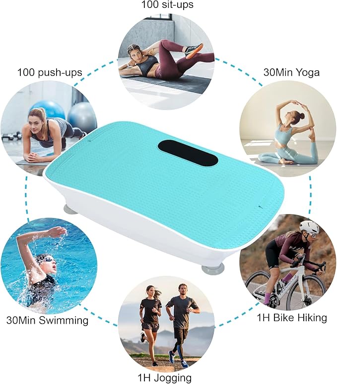 Silent Vibration Platform Crazy Fitness Massage 10-Frequency Weight Loss & Fat Burner Body Shaking Machine for Unisex
