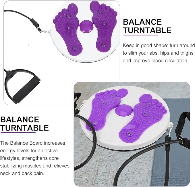Twisting Waist Disc with Rope, Slimming Exercise Rotating Board for Home Fitness, Female Waist Trainer Massage Abdominal Workout Equipment