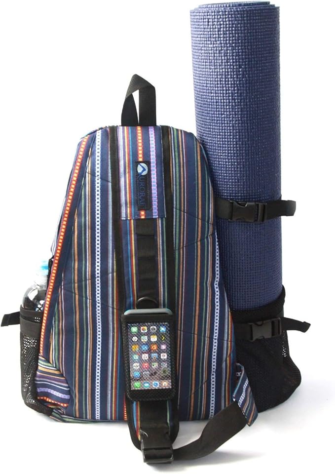 AURORAE Yoga Mat/Gym/Picklleball Cross-body Travel Sling Back Pack. Mat sold separately.