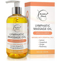 Lymphatic Massage Oil for Massage Therapy | 100% Natural Lymphatic Drainage Oil | Premium Quality with Arnica, Lemon & Ginger | for Post Surgery Recovery & Detox | 8oz by Brookethorne Naturals