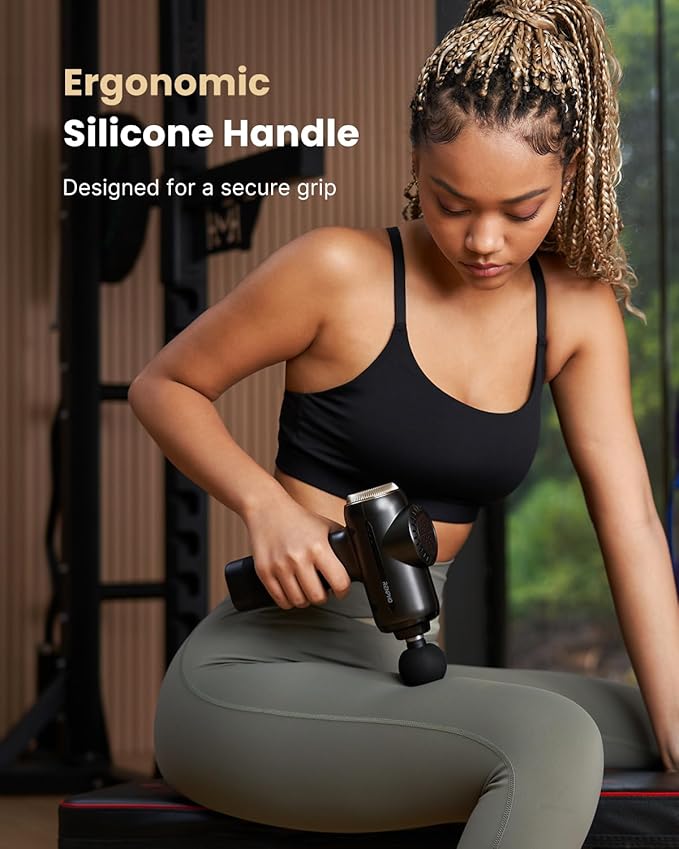 RENPHO Active Evo Massage Gun, Deep Tissue Back Massage with 8-12mm Adjustable Amplitude Heavy-Duty, FSA Approved, Percussion Professional Muscle Massager Gun for Athtetes & Home Use, HSA
