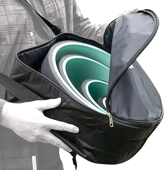 Chirp Wheel Carrying Case - Travel Case for On the Go Back Pain Relief & Stretching - Compatible with Yoga Supplies and Foam Roller Sets Wheels Not Included