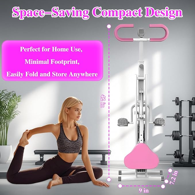 Squat Machine for Home Gym, 2 in 1 Squat Rowing Machine with Adjustable 4 Resistance Bands, Foldable Core Exercise Machine, Arm Glute & Leg Cardio Workout Machine