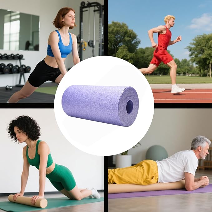 Massage Roller - Deep Tissue Cylinder, High Pressure Muscle Reliever, Fitness Recovery Aid | for Back Arm Leg Shoulder Neck Foot Yoga Pilates Stretching Gym Exercise
