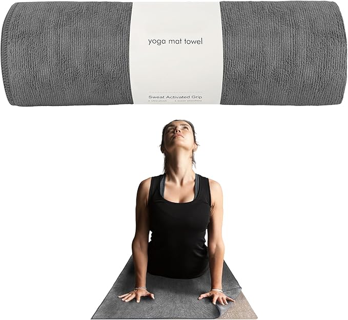 Muka Yoga Mat Towel for Hot Yoga Non-Slip, Pilates Mat Cover Absorbent Soft Gym Sweat Towel 72x24 Inch