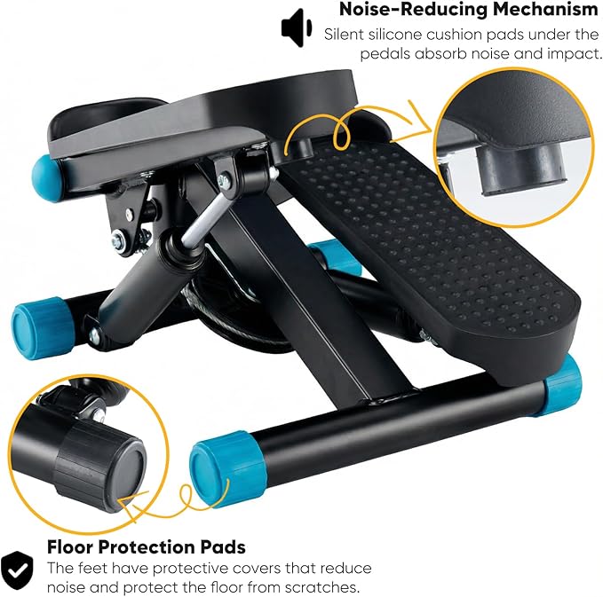 NEWBULIG Mini Stepper for Exercise at Home Stair Step Machine for Indoor Fitness Portable Home Gym Stepper for Full Body Workout 300lb Weight Capacity