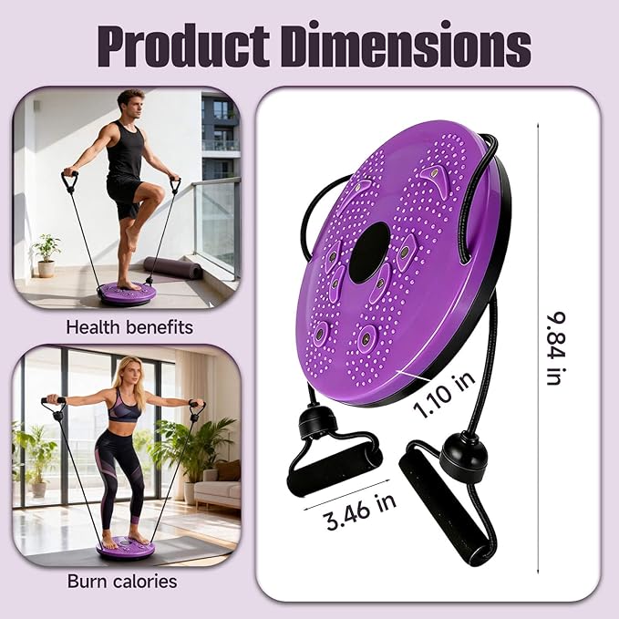 2026 Upgraded Waist Twister Machine, Home Exercise Equipment for Core Strengthening & Ab Training with Adjustable Twist Board, Silent Workout Equipment for Waist Sculpting and Full-Body Toning