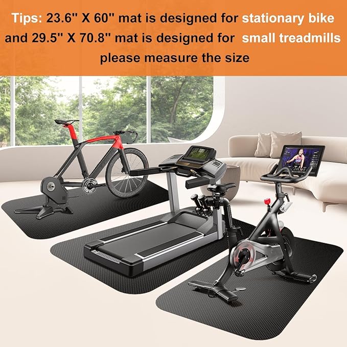 Treadmill Walking Pad Mat for Carpet Floors,Folding Treadmill Mat for Hardwood Floors,for Under Exercise Bike, Exercise Equipment Mat,Reduce Noise Shock Absorption