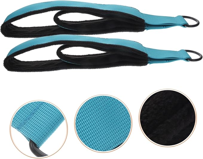 Mikikit Workout Band Flexibility Thick Gym Straps Gymnastics Yoga Belt Pilates Straps Blue Stretching Stretch