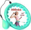 Weighted Infinity Exercise Hoop - 64in 30 Links Smart Hoop for Adult Weight Loss, Plus Size Low-Impact Fitness Hoop for Beginners & Women