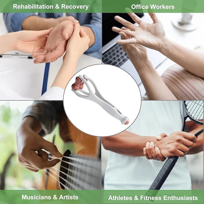 Finger Massager, Hand Massager for Arthritis and Carpal Tunnel. Dual-sided Bian Stone Massage Roller Tool for Circulation, Trigger Finger, Hand Therapy, Pain Relief, Stress. Great Gift for Her/Him.
