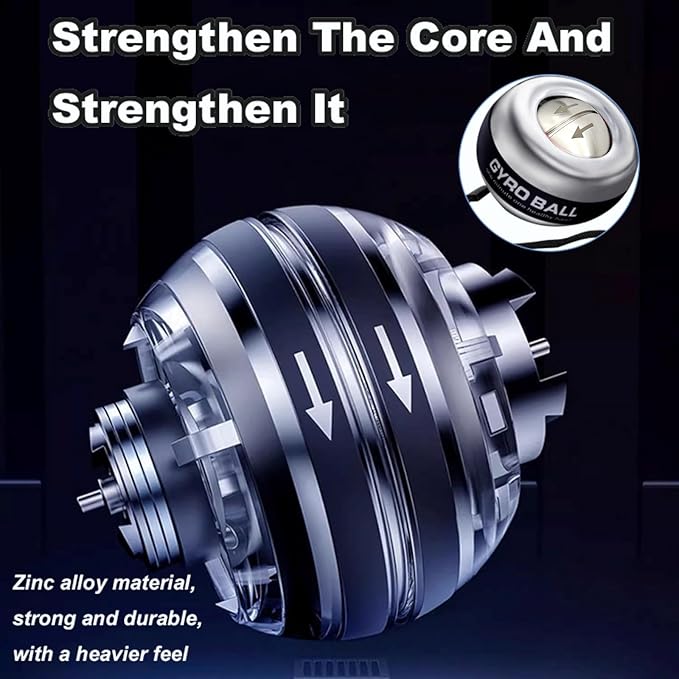 2026 Upgraded Gyro Ball Wrist Exerciser, Vital Wrist Ball,Metal Shell & BallCore, Hand Exerciser – RelievesWrist Pain