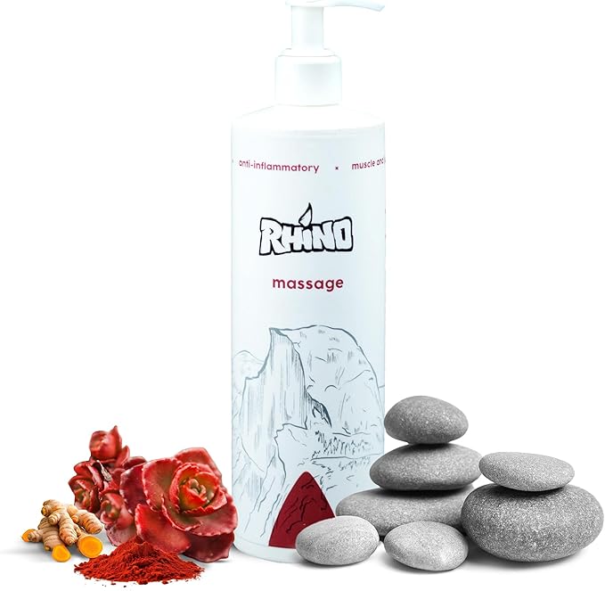 Rhino Skin Solutions Massage | Natural Warming Massage Lotion for Muscle and Joint | Helps Speed Up Muscle Recovery After Any Indoor & Outdoor Activity