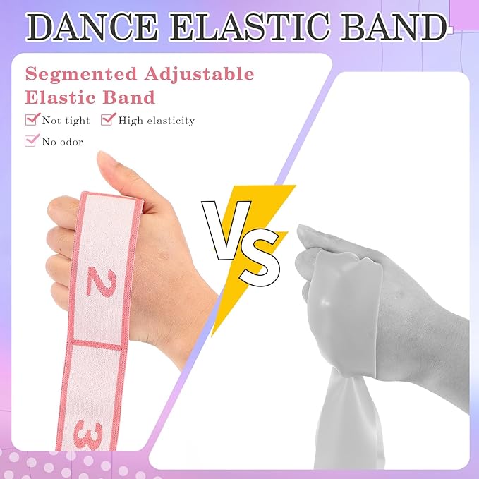 Stretch Strap for Kids Elastic Gymnastic Stretching Ballet Dance Band with 8 Loops Adjustable Exercise Training Resistance Strap for Children Stuff Pilates Latin Yoga Equipment