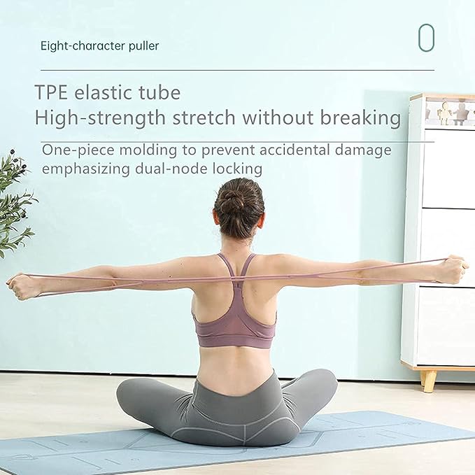 Figure 8 Resistance Band, Yoga Elastic Band Stretching Resistance Latex Rubber Fitness Exercise, Exercise Band for Home Workouts