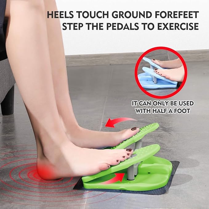 Leg Exerciser for Seniors While Sitting – Under Desk Foot Pedal & Massager for Circulation, Muscle Relief, and Varicose Vein Support at Home or Office