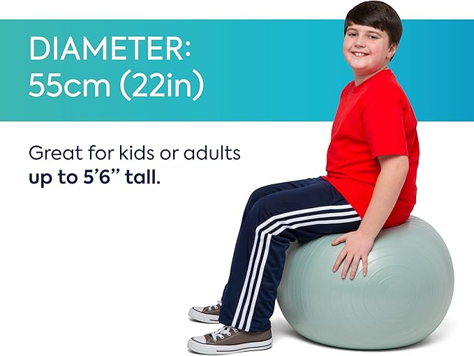 Bouncyband Balance Ball – Create Flexible Seating to Improve Focus at School, Office, or Home with This No-Roll Weighted Ball
