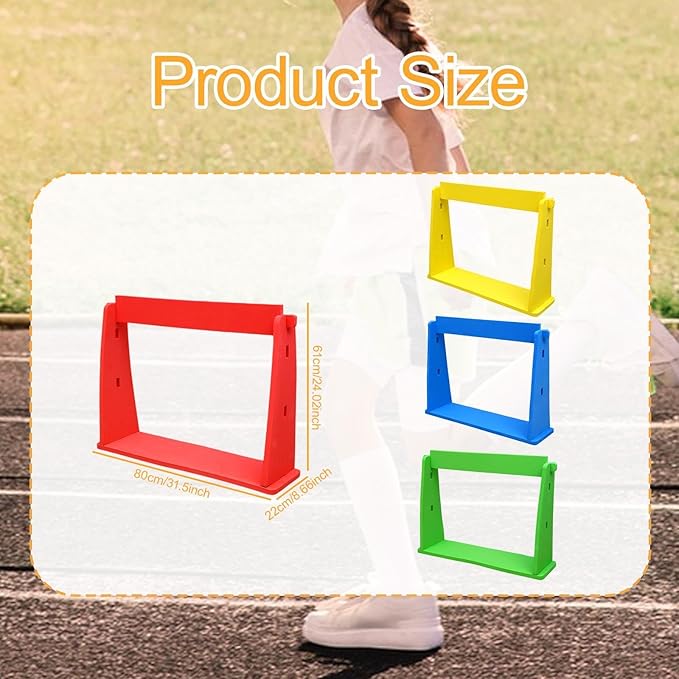 Yiju Agility Training Hurdle Speed Agility Training Equipment Obstacles Adjustable Height for Baseball Obstacle Courses Kids