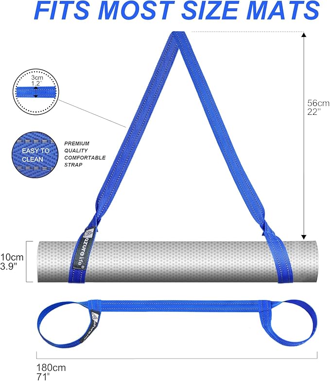 [MAT NOT Included] Yoga Mat Sling, Yoga Mat Straps for Carrying, Easy-Cinch Yoga Mat Holder Strap