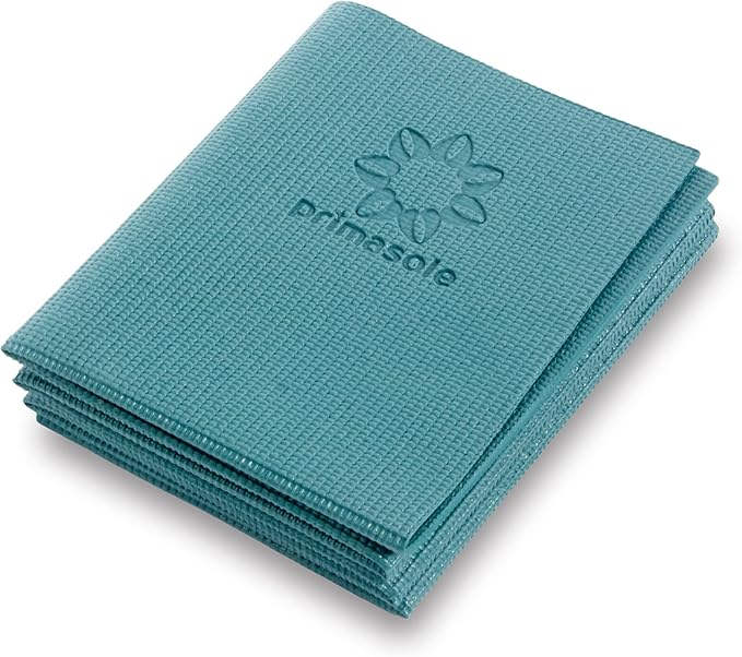 Primasole Folding Yoga Travel Pilates Mat Foldable Easy to Carry to Class Beach Park Tear resistant Travel Picnics 4mm Thick 9 Colors
