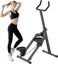 SogesHome Folding Stair Stepper Machine for Home Gym Exercise, Indoor Stepper Climber Machine with Adjustable Handlebar & Pedals, Full Body Vertical Cardio Fitness Workout Equipment, Black