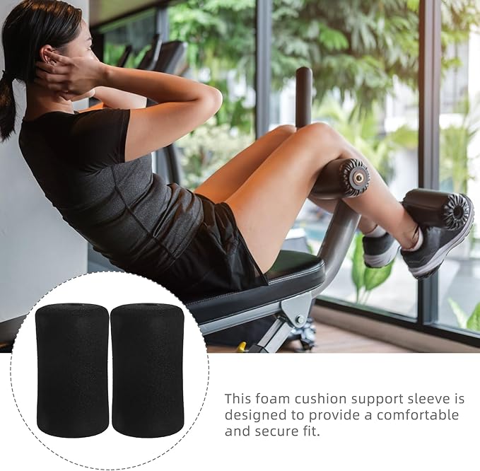 4pcs Foot Foam Pads Rollers Set Foam Roller Foam Foot Pads Machine Tube Leg Foam Roller Pad Replacement Roller Pad for Leg Extension