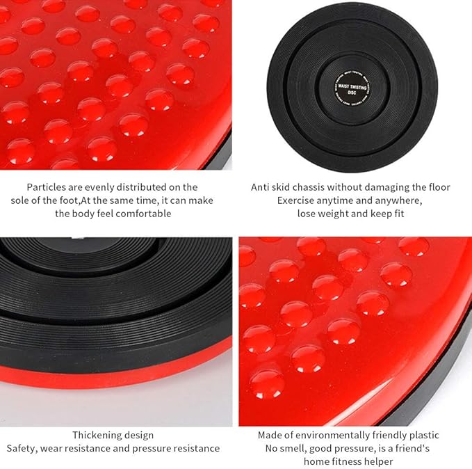 Twisting Waist Disc, Body Shaping Twisting Boards Waist Aerobic Exercise Fitness Slim Machine Rotating Board Female Twister Exercise Sports Equipment (Big Round Beads(Black))