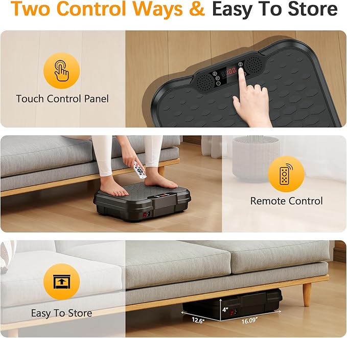 Vibration Plate Exercise Machine,Vibrating Platform for Lymphatic Drainage with 250 Speeds,450 lbs Weight Capacity,Vibrated Plates for Weight Loss,Full Body Workout Equipment for Fitness at Home