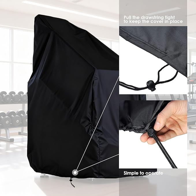 Stair Stepper Machine Cover Waterproof Oxford Fabric Commercial Grade Stair Climber Covers with Drawstring for Home Gym (Cover Only)