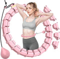 Plus Size Silent Weighted Hula Infinity Fitness Detachable Hoops 65-Inch 32 Knot, Smart Noiseless Infinity Hula for Women, Waist and Abdominal Home Weight Loss Exercise Fit Hoop